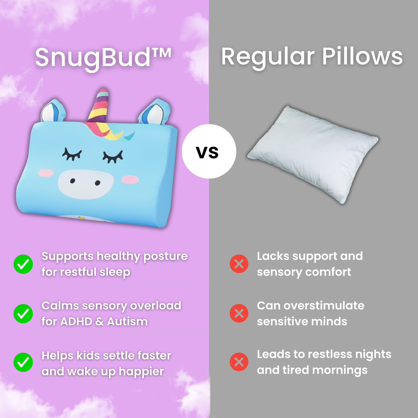 SnugBud™ Kids Calming Pillow